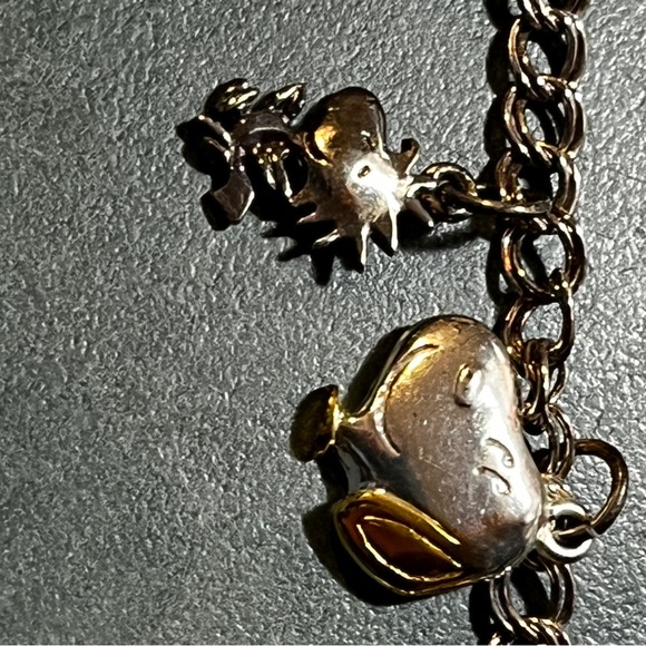Rare Peanuts Themed 925 Charm Bracelet - Picture 5 of 5